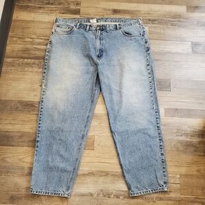 Carhartt Mens Relaxed Fit Denim Blue Jeans 44x29 measured Distressed